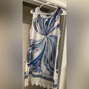 Blue and White mini dress